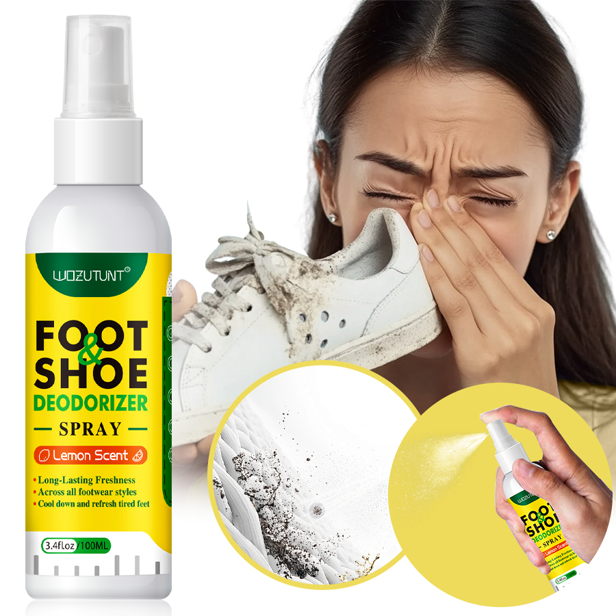 Scent Eliminator Spray - 100ml Foot Shoes Deodorizer Spray Lemon