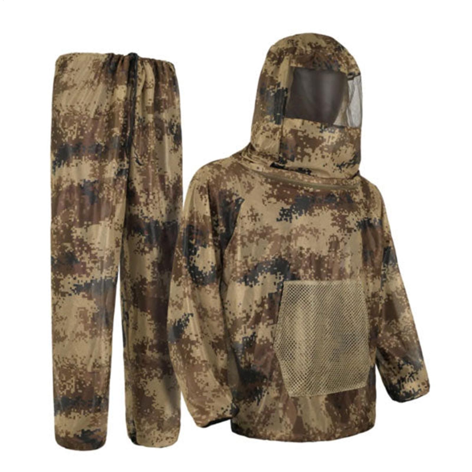 Outdoor Hunting Outfit - Men Hunting Clothes Fly Proof Mesh