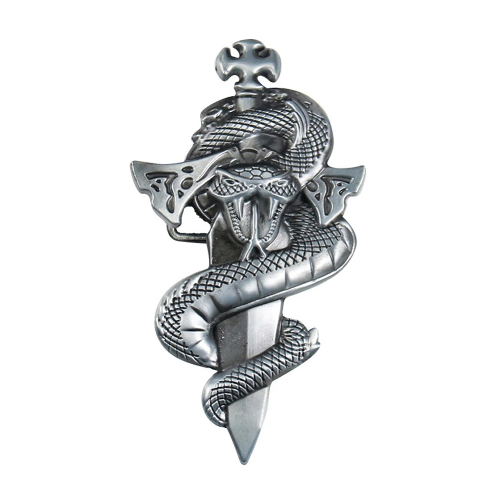 Outdoor Hunting Outfit - Snake Totem Knife Sword Belt Buckle