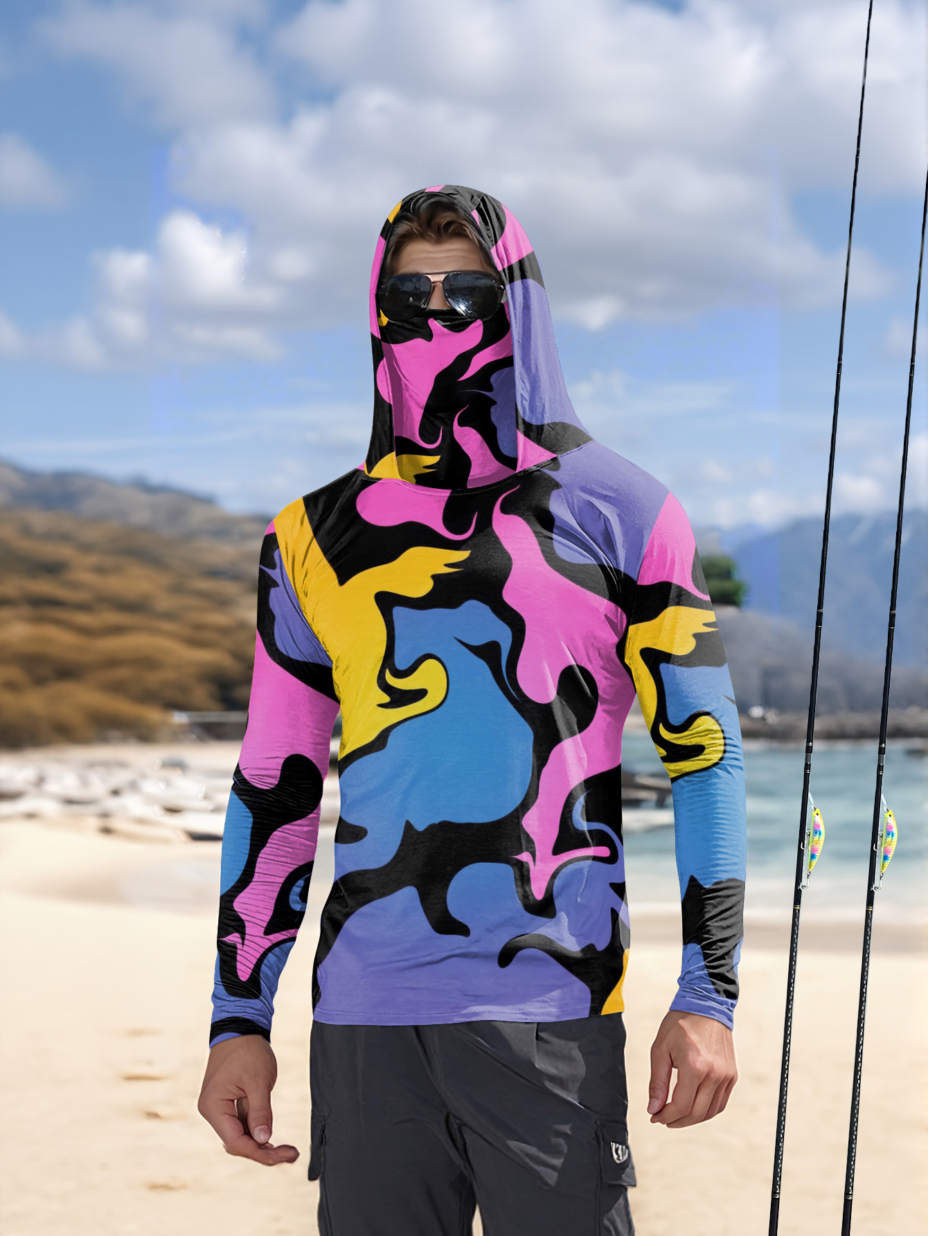 Fishing hooded sweatshirt men' - Outdoor Hunting Prints review and price