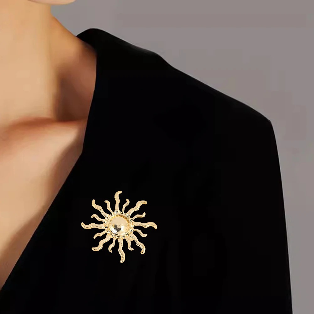 Sunburst Flower Alloy Brooch R - Outdoor Hunting Outfit review and price