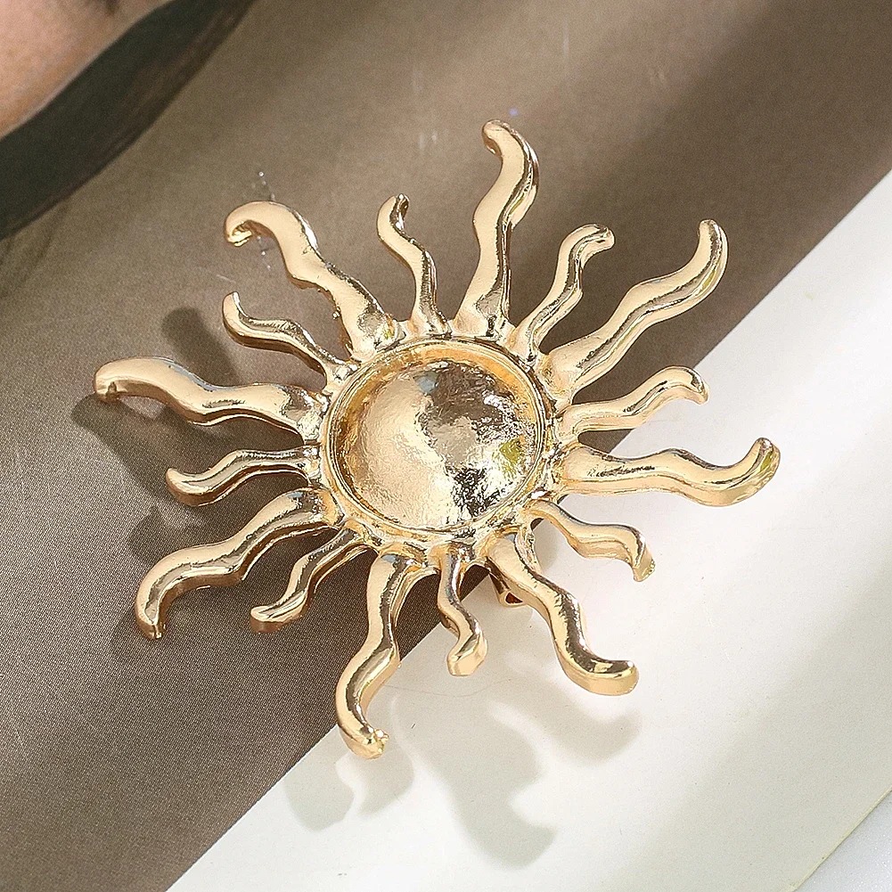 Sunburst Flower Alloy Brooch R - Outdoor Hunting Outfit review and price