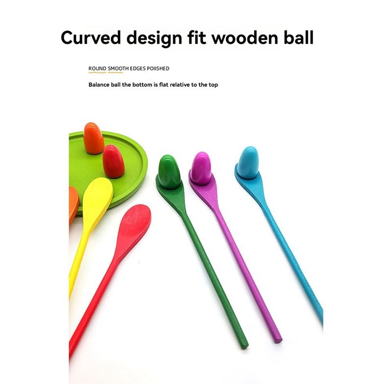 Wooden Egg Spoon Race Game Set - Outdoor Hunting Games For Kids review and price