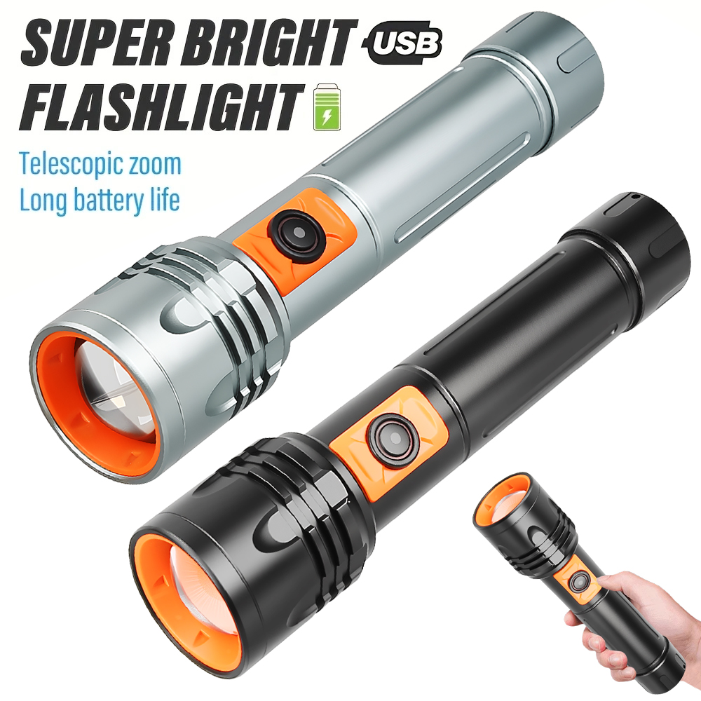 High Power LED Flashlight USB  - Tactical Flashlight Rechargeable review and price