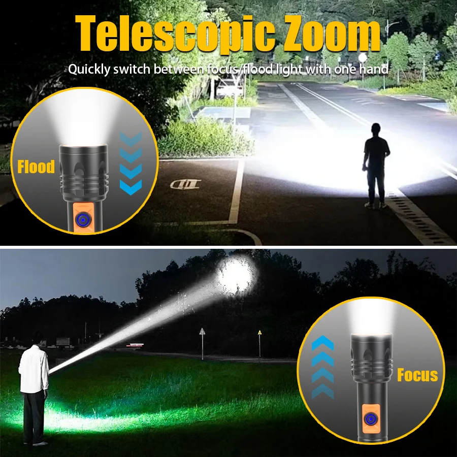 High Power LED Flashlight USB  - Tactical Flashlight Rechargeable review and price