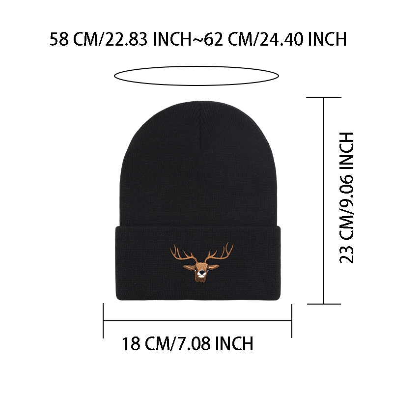Deer Head Elk Embroidered Adul - Hunting Outdoor Christmas Decorations review and price