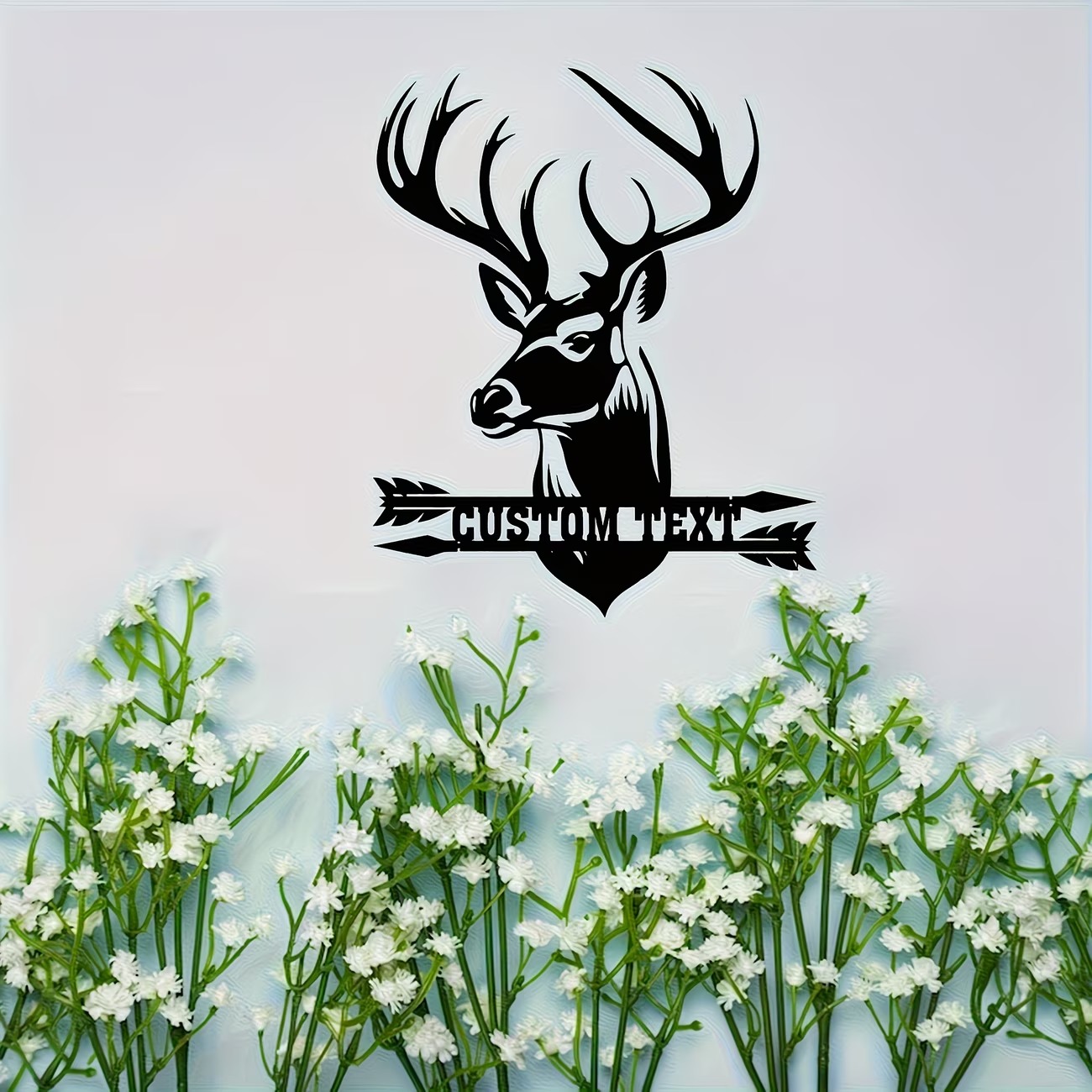 Custom Deer Head Metal Wall Ar - Hunting Outdoor Christmas Decorations review and price