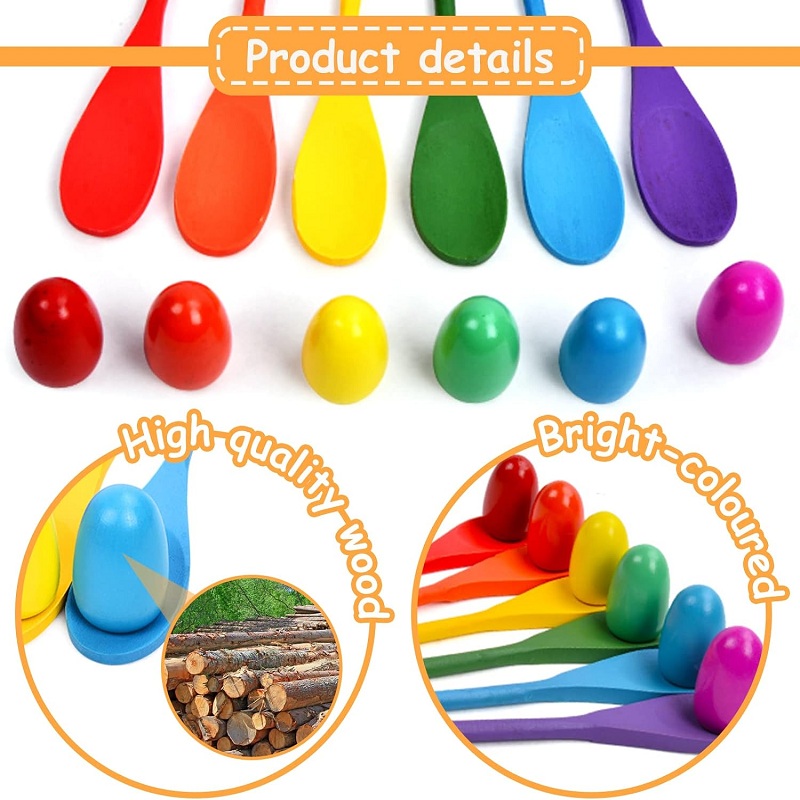 6Pcs Wooden Egg Spoon Race Gam - Outdoor Hunting Games For Kids review and price