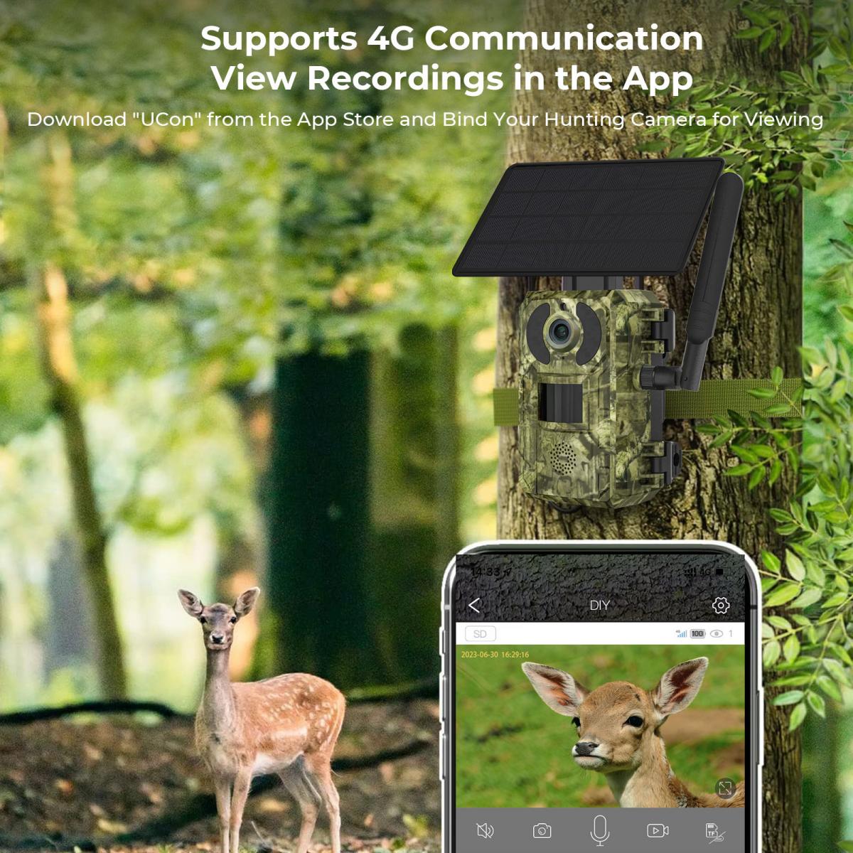 EU 4G Cellular 2K Battery Sola - Outdoor Hunting Video Camera review and price