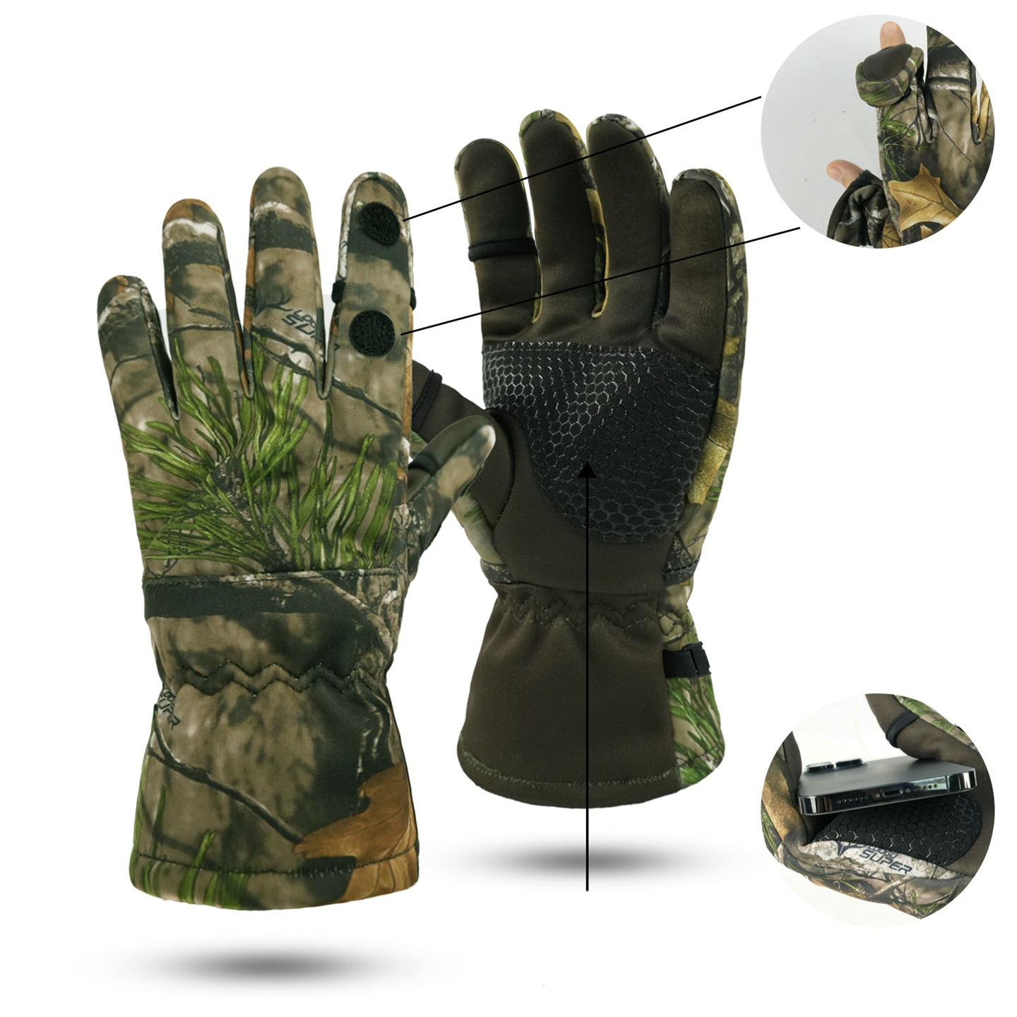 Outdoor Bionic Hunting Camoufl - Outdoor Hunting Gloves review and price