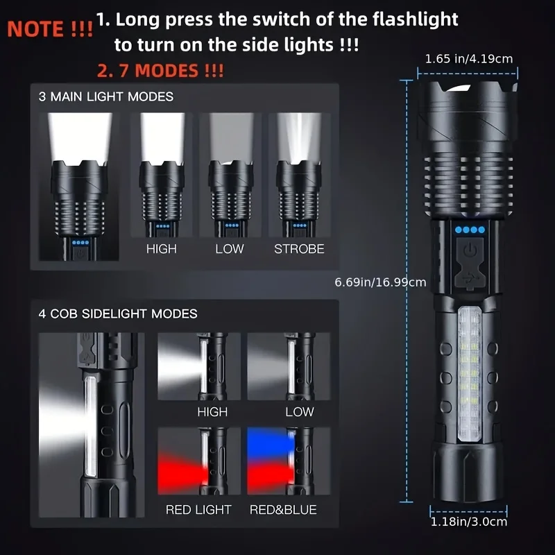 Powerful LED Flashlight Batter - Tactical Flashlight Rechargeable review and price