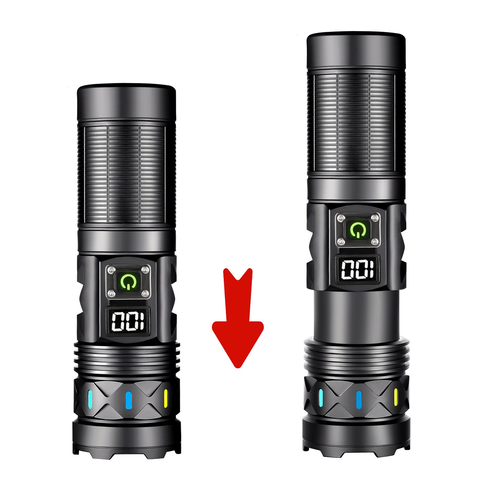 High Power LED Flashlight Tele - Tactical Flashlight Rechargeable review and price