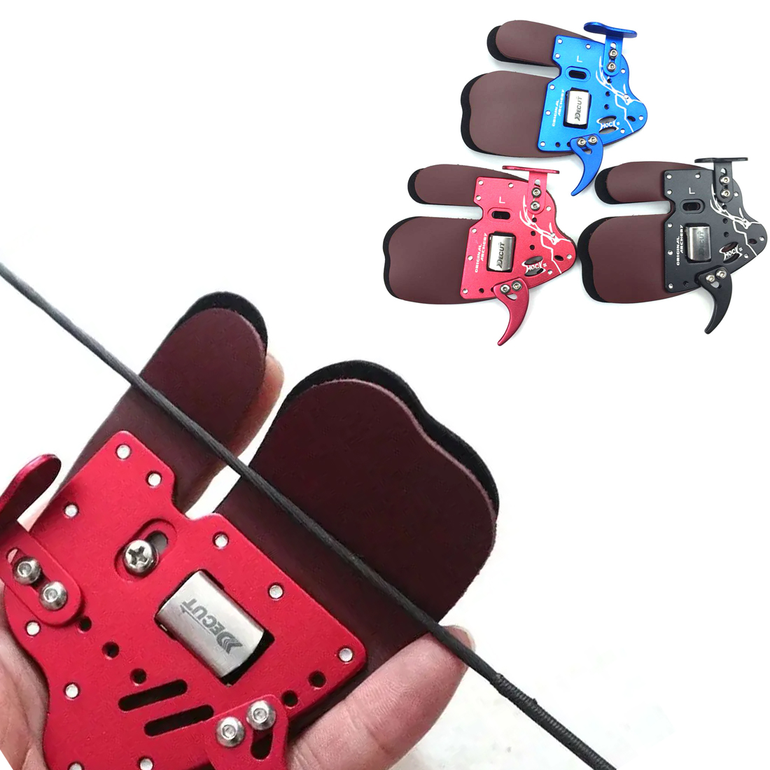 DECUT Archery Finger Tab Guard - Outdoor Hunting Gloves review and price